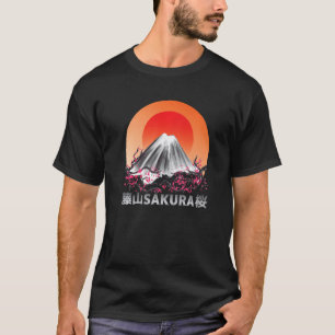 Camiseta Gótico Sakura Pastel Vapor ola Fuji Yama