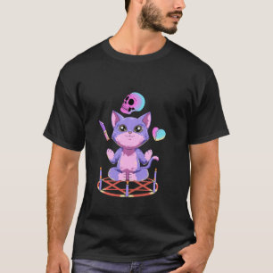 Camiseta Gótico Satan Cat Pastel Y Gótico Nu