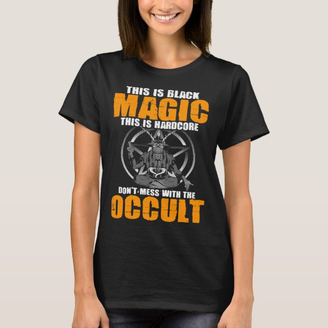 Camiseta Gótico satánico de Baphomet no se mete con T (Anverso)