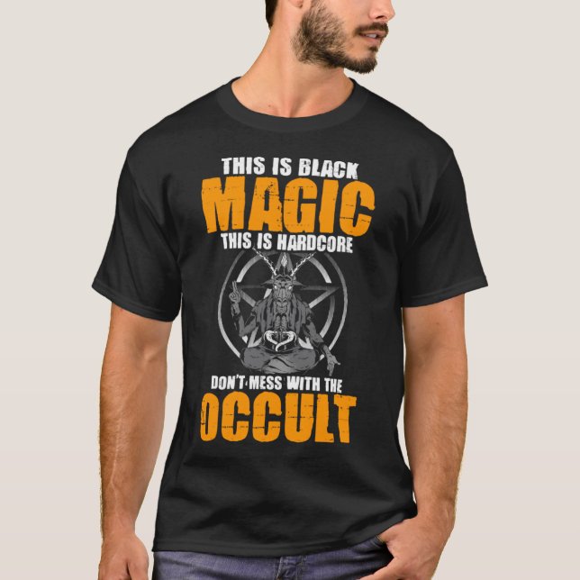 Camiseta Gótico satánico de Baphomet no se mete con T (Anverso)