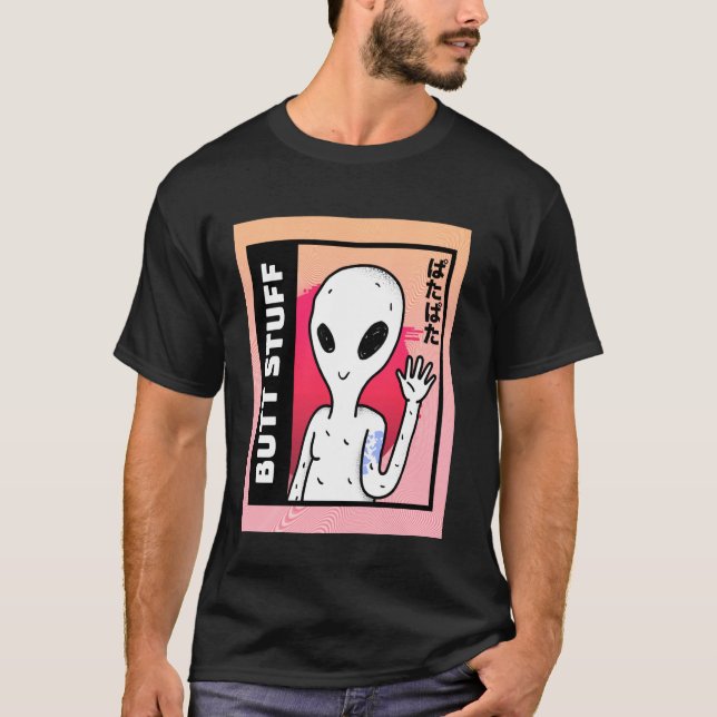 Camiseta Gótico Sichedelic Trippy Pastel Alien (Anverso)