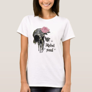 Camiseta Gótico Skull Rebel Soul