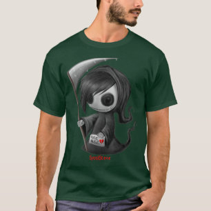 Camiseta Gótico SpookScene Emo Skeleton Grim Reaper Alt 
