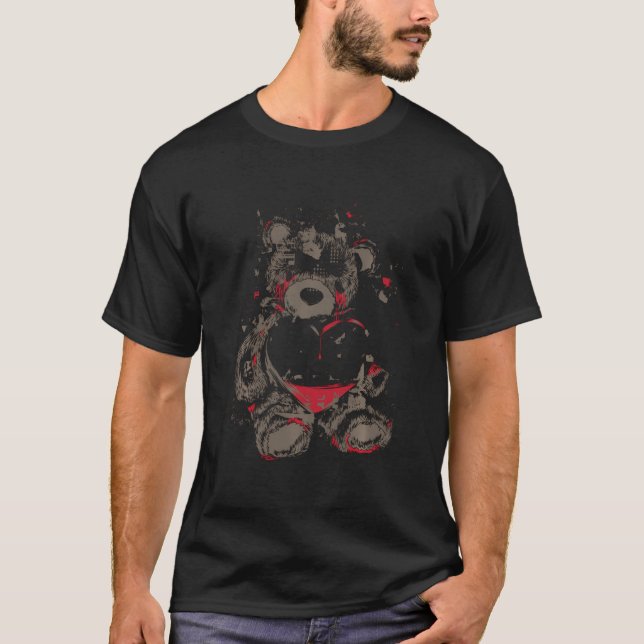 Camiseta Gótico Teddy Bear Anime Menhera (Anverso)