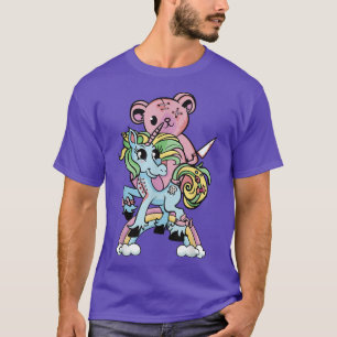 Camiseta Gótico unicornio arcoiris kawaii pastel lindo y C