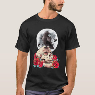 Camiseta Góticos Occult Moon Rosa Brujería Luna Llena Luna