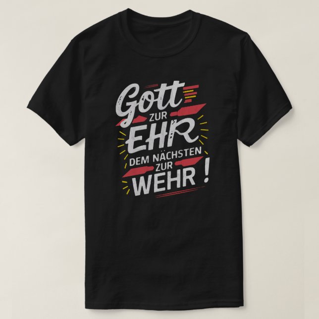 Camiseta Gott zur Ehr dem Nächsten zur Wehr - Feuerwehr (Diseño del anverso)