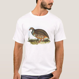Camiseta Gould - perdiz de patas rojas - rufa del Alectoris