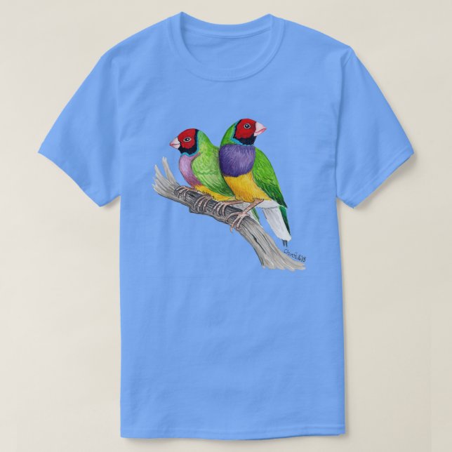 Camiseta Gouldian Finches 1 (Diseño del anverso)