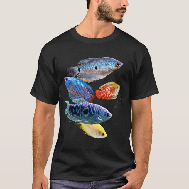 Camiseta Gouramis Dwarf Gourami Aquarium Fish Art (Anverso)