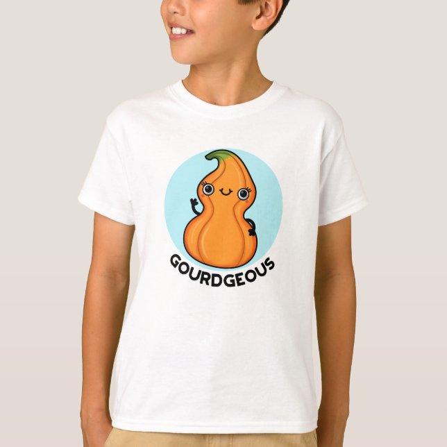 Camiseta Gourd-geous Funny Gourd Veggie Pun (Anverso)