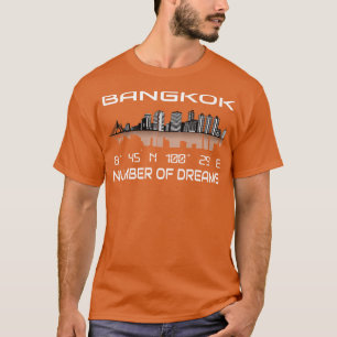 Camiseta Gps coordina Bangkok Skyline Dream City