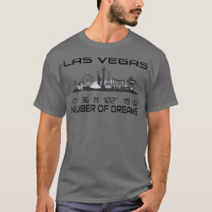 Camiseta Gps Coordina Ciudad de Las Vegas Skyline Dream Cit