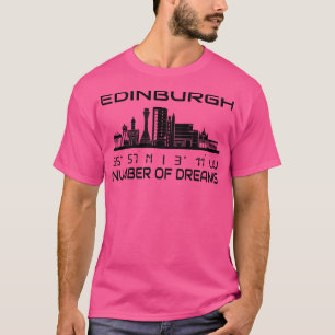 Camiseta Gps Coordina Ciudad Edinburgh Skyline Dream City
