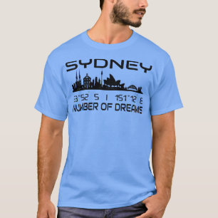 Camiseta Gps Coordina La Ciudad De Sidney Skyline Australia