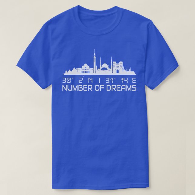 Camiseta Gps en línea aérea de El Cairo coordina Egipto (Diseño del anverso)