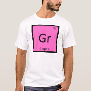 Camiseta Gr - Uvas Química de la Fruta Símbolo de la Tabla