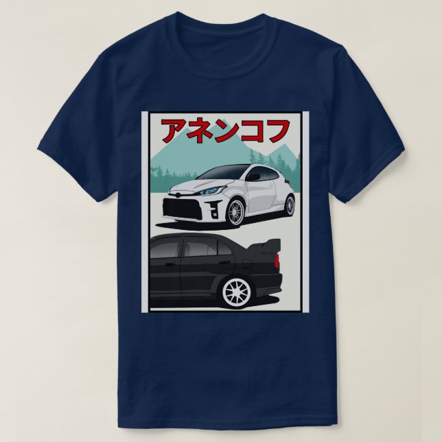 Camiseta gr yaris vs evo (Diseño del anverso)