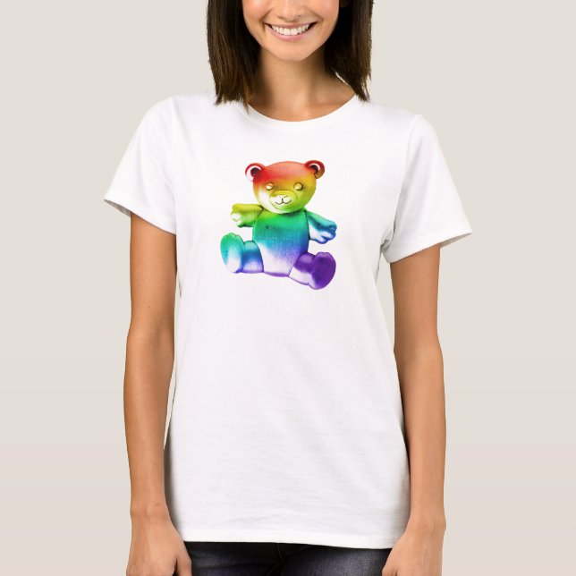 Camiseta Gra de arcoiris de osito metalizado cepillado de S (Anverso)