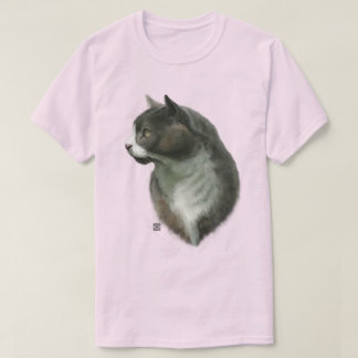 Camiseta Grå Katt T Shirt