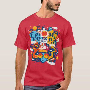Camiseta Graba tu mente Gráfica Trippy Psicodélica B de los