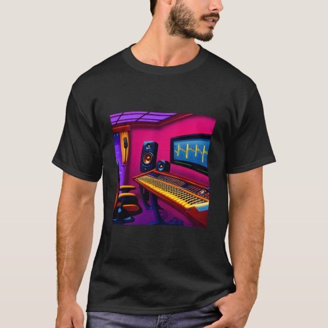 Camiseta Grabación de músicos de ingeniería mixta (Anverso)