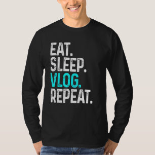 Camiseta Grabación de vídeo de repetición de Vlog de sueño 