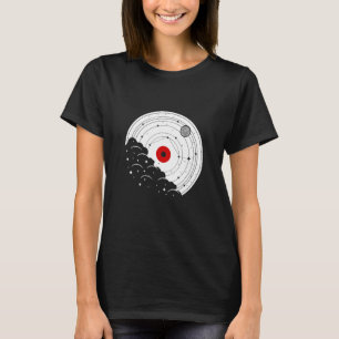 Camiseta Grabación de vinilo de música vintage