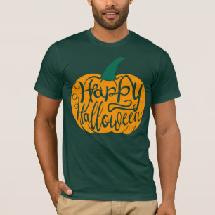 Camiseta Grabación feliz de Halloween con calabaza tallada