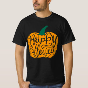 Camiseta Grabación feliz de Halloween con calabaza tallada