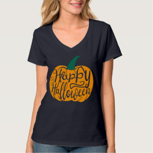 Camiseta Grabación feliz de Halloween con calabaza tallada