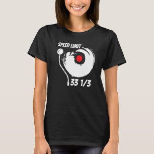 Camiseta Grabación Vinil Música 33 13 Velocidad Límite Turn