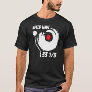 Camiseta Grabación Vinil Música 33 13 Velocidad Límite Turn