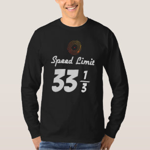 Camiseta Grabación Vinil Música 33 13 Velocidad Límite Turn
