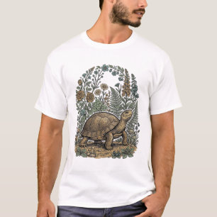 Camiseta Grabado Antiguo Tortuga Jardín Botánico