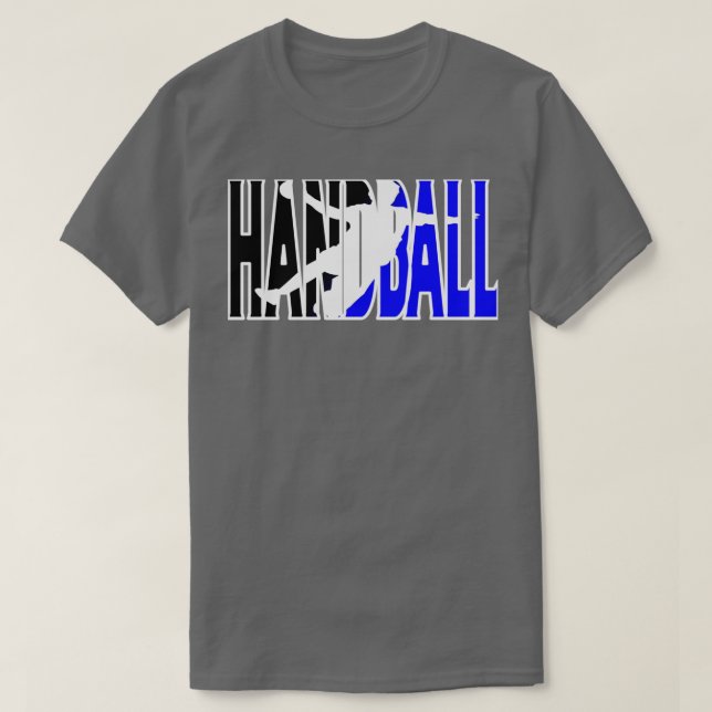Camiseta Grabado de balonmano con figura en el fondo (Diseño del anverso)