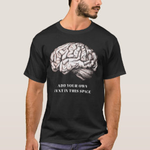 Camiseta Grabado de cosecha de vintage para el cerebro huma