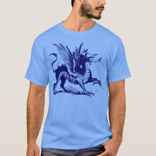 Camiseta Grabado de dragones - Armada Profunda