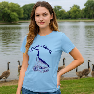 Camiseta Grabado de ganso serio de la era victoriana