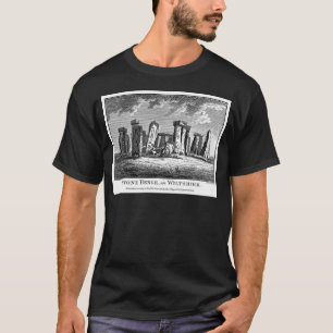 Camiseta Grabado de rollo de piedra antiguo Stonehenge