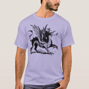 Camiseta Grabado Dragon - Negro
