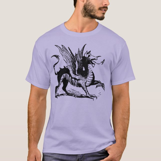 Camiseta Grabado Dragon - Negro (Anverso)