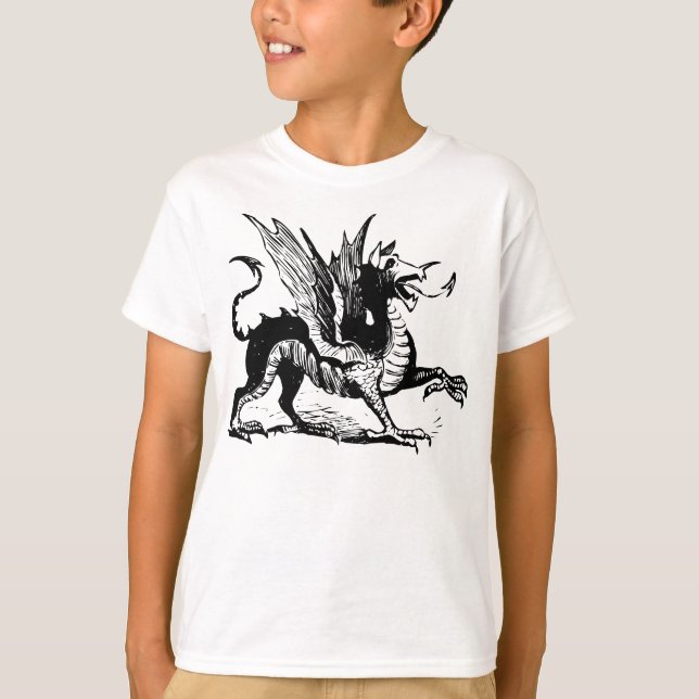 Camiseta Grabado Dragon - Negro (Anverso)
