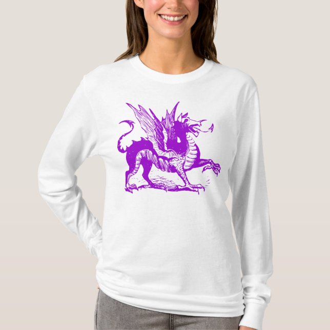 Camiseta Grabado Dragon - Purple (Anverso)