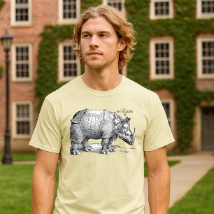 Camiseta Grabado en madera de Rinoceronte por Albrecht Düre