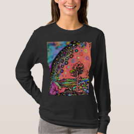 Camiseta Grabado Flammarion Psicodélico Arcoíris Trippy