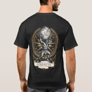Camiseta Grabado vintage del Titán griego Atlas