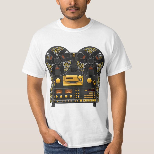 Camiseta Grabador de la cubierta de cinta Reel to Reel con  (Anverso)