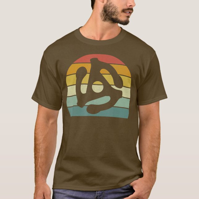 Camiseta Grabador de rotación del adaptador de 45 RPM retro (Anverso)