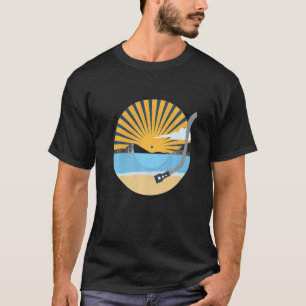 Camiseta Grabador De Vinilo Retro Beach Sunset On Record Pl
